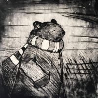 "Õhtusse kõndija" raamis, kuivnõel 295€